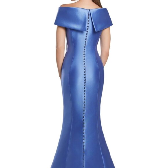 NWT Alexander by Daymor 2052F24 Mother of the Bride Off Shoulder Black Size 14 - Picture 4 of 8